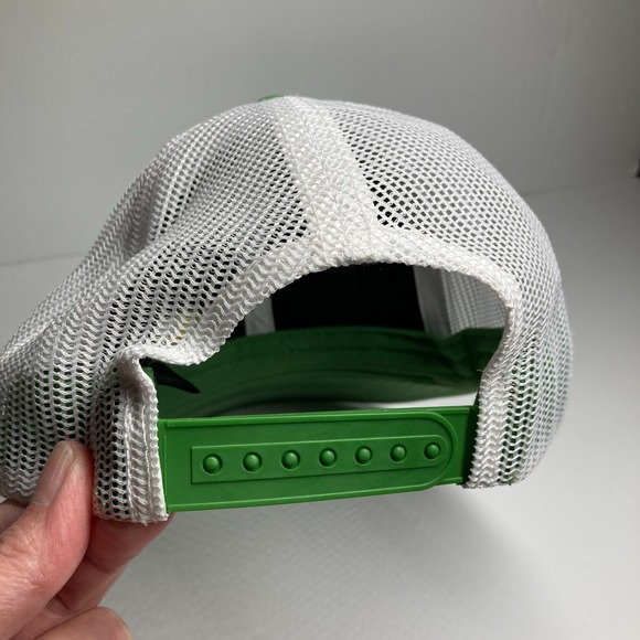 John Deere Cap Hat Adult Green Adjustable‎ Mesh Snapback Farm  Fair Condition - Picture 8 of 13